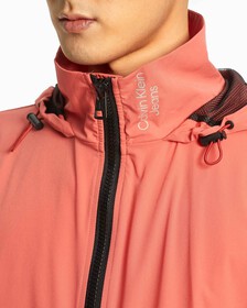 PACKABLE STACKED LOGO WINDBREAKER, Rhubarb Red, hi-res