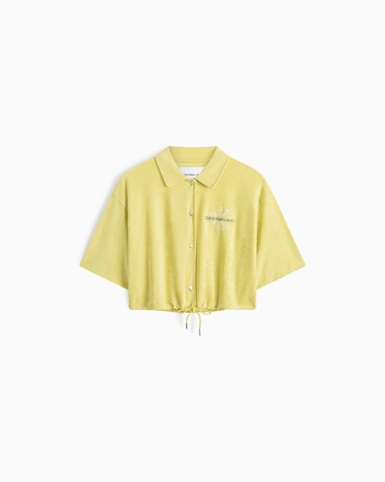Summer Textures Towel Button Down Shirt