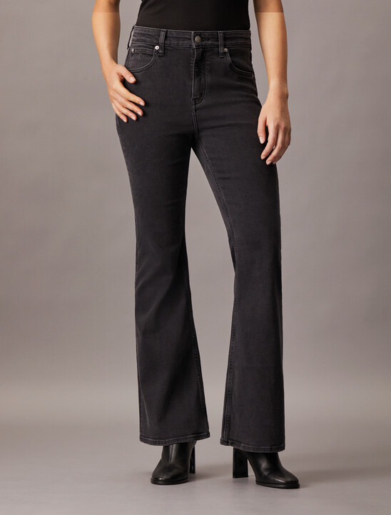 Italian Denim High Rise Flare Jeans