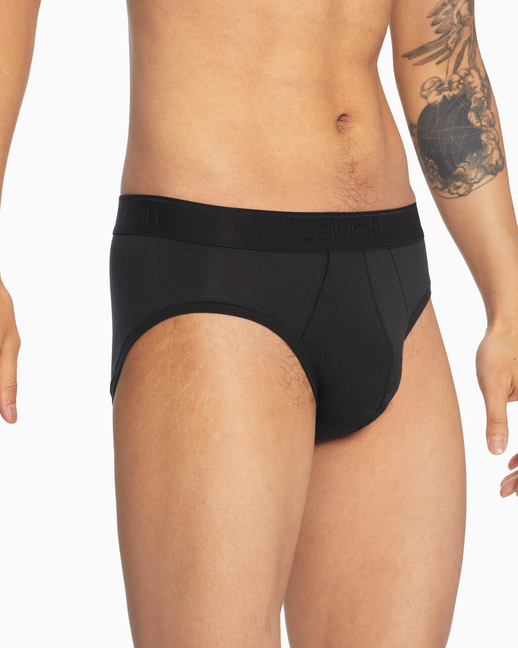 CK Black Cotton Hipster Brief, Black, hi-res