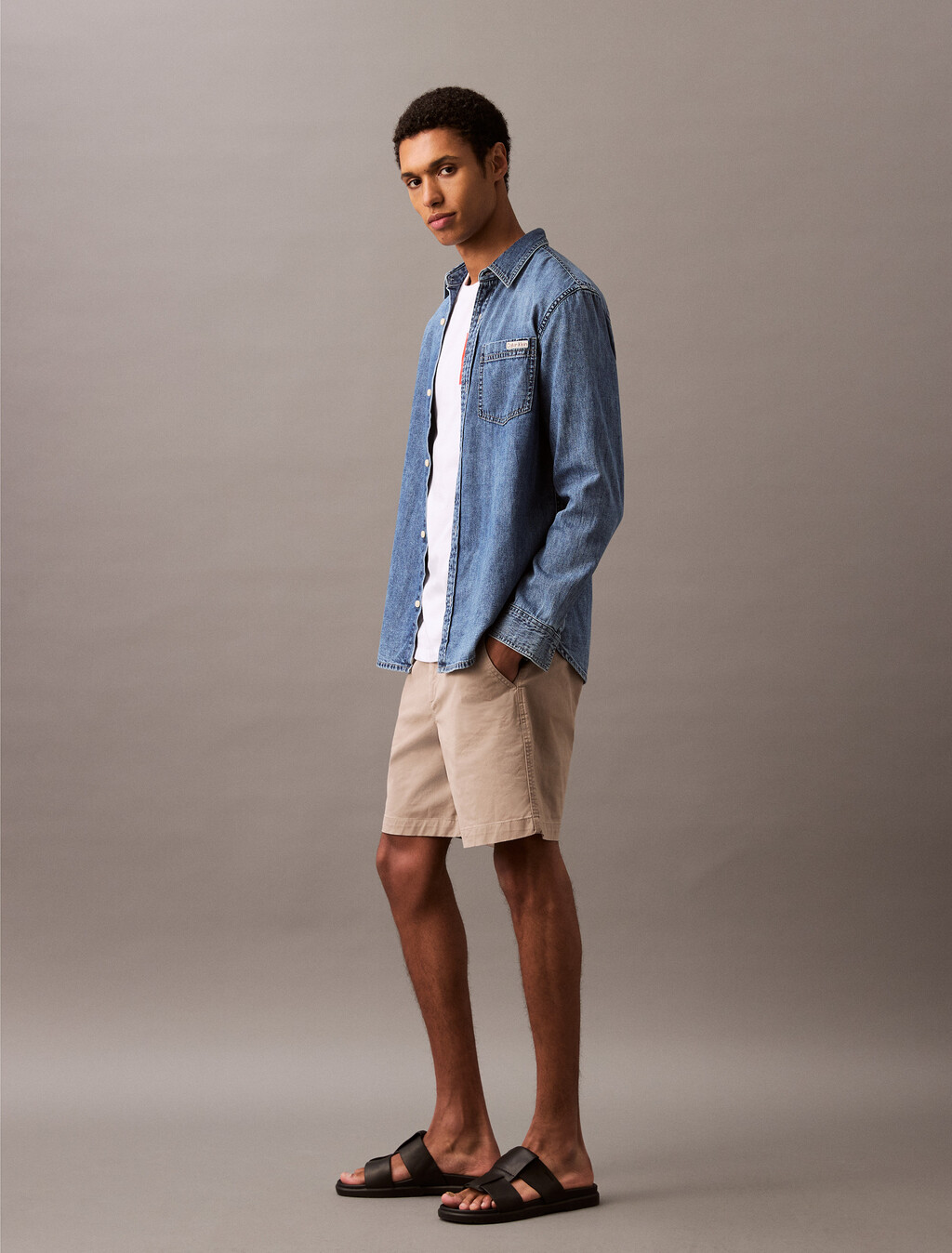 Signature Cotton Chino Short, Vintage Khaki, hi-res