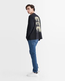 Standards Floral Study Graphic Long Sleeve Tee, Black Beauty, hi-res