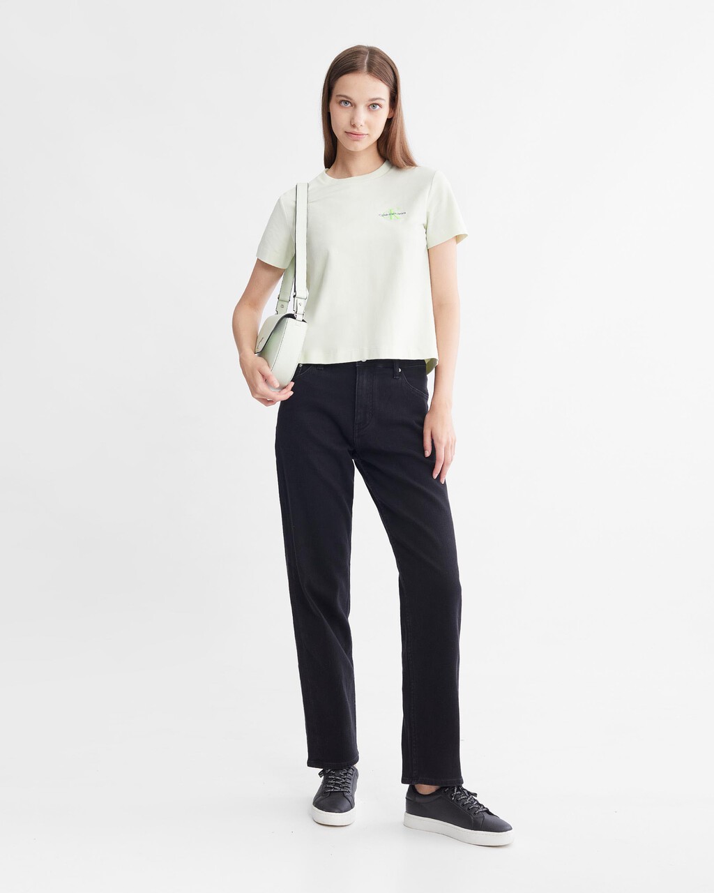 Monogram Tee, Canary Green, hi-res