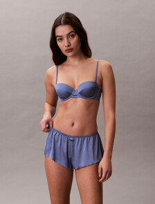 Signature Satin Lightly Lined Demi Bra, Blue Tulip, hi-res
