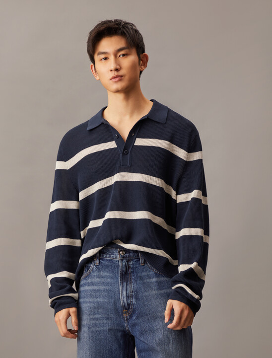Striped Relaxed Polo