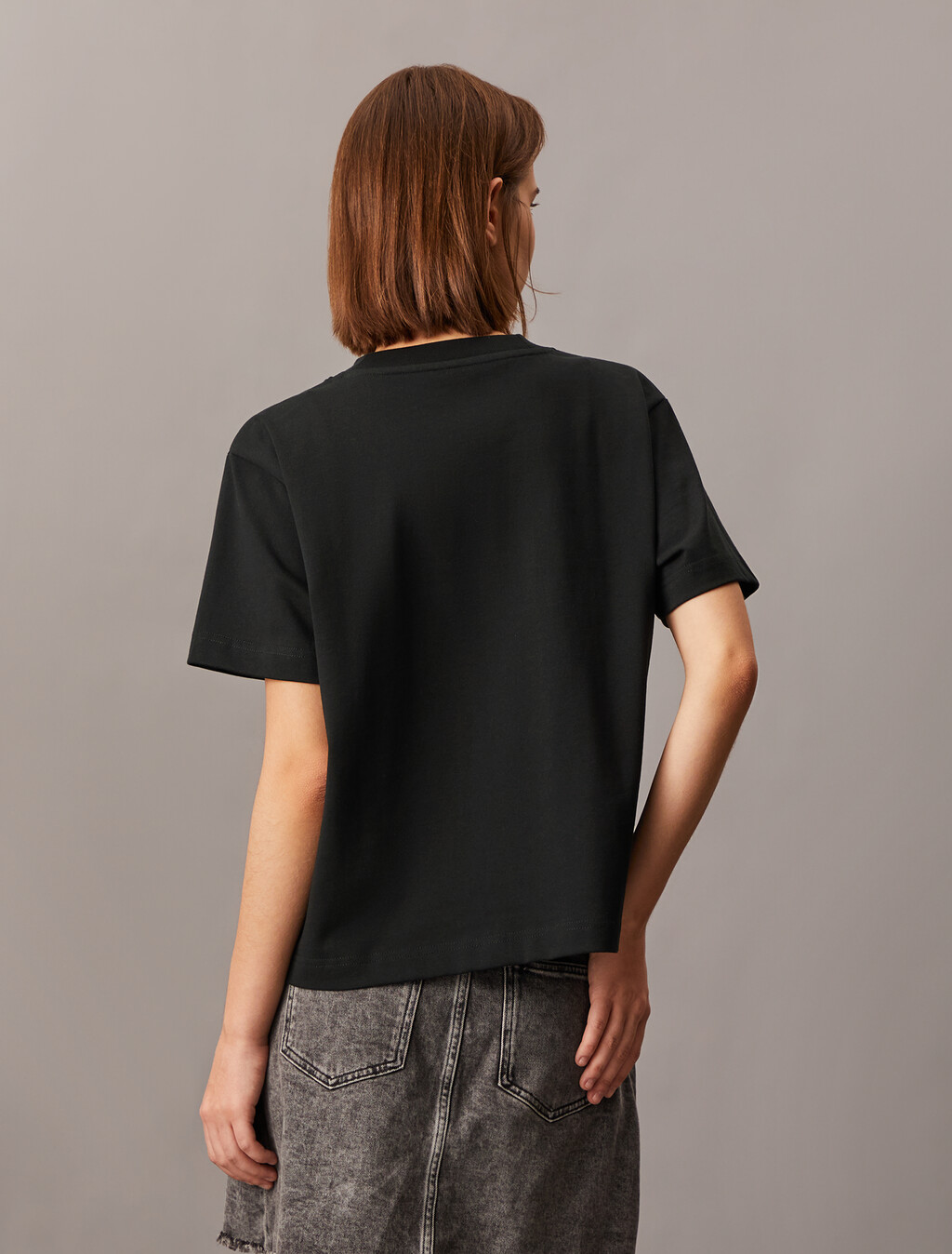 Monogram Embroidery Tee, Ck Black, hi-res