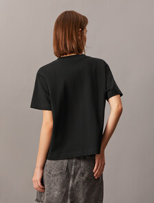 Monogram Embroidery Tee, Ck Black, hi-res