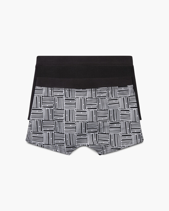 Boys 2 Pack Modern Cotton Trunks