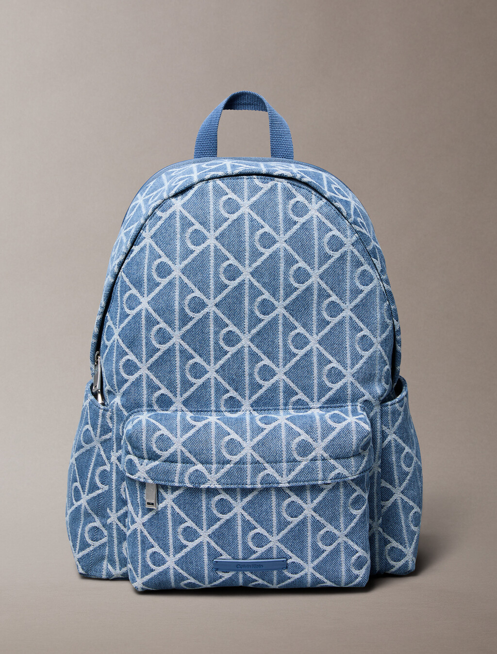 Denim Logo Jacquard Backpack, Denim JQD Medium Wash, hi-res