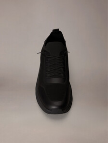 Mesh Chunky Runner Sock Trainers, Triple Black, hi-res
