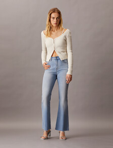 Sensual Strap Knit Cardigan, Ivory, hi-res