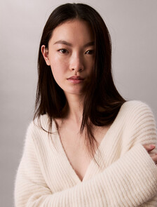 Alpaca Blend Cardigan Jumper, Brilliant White, hi-res