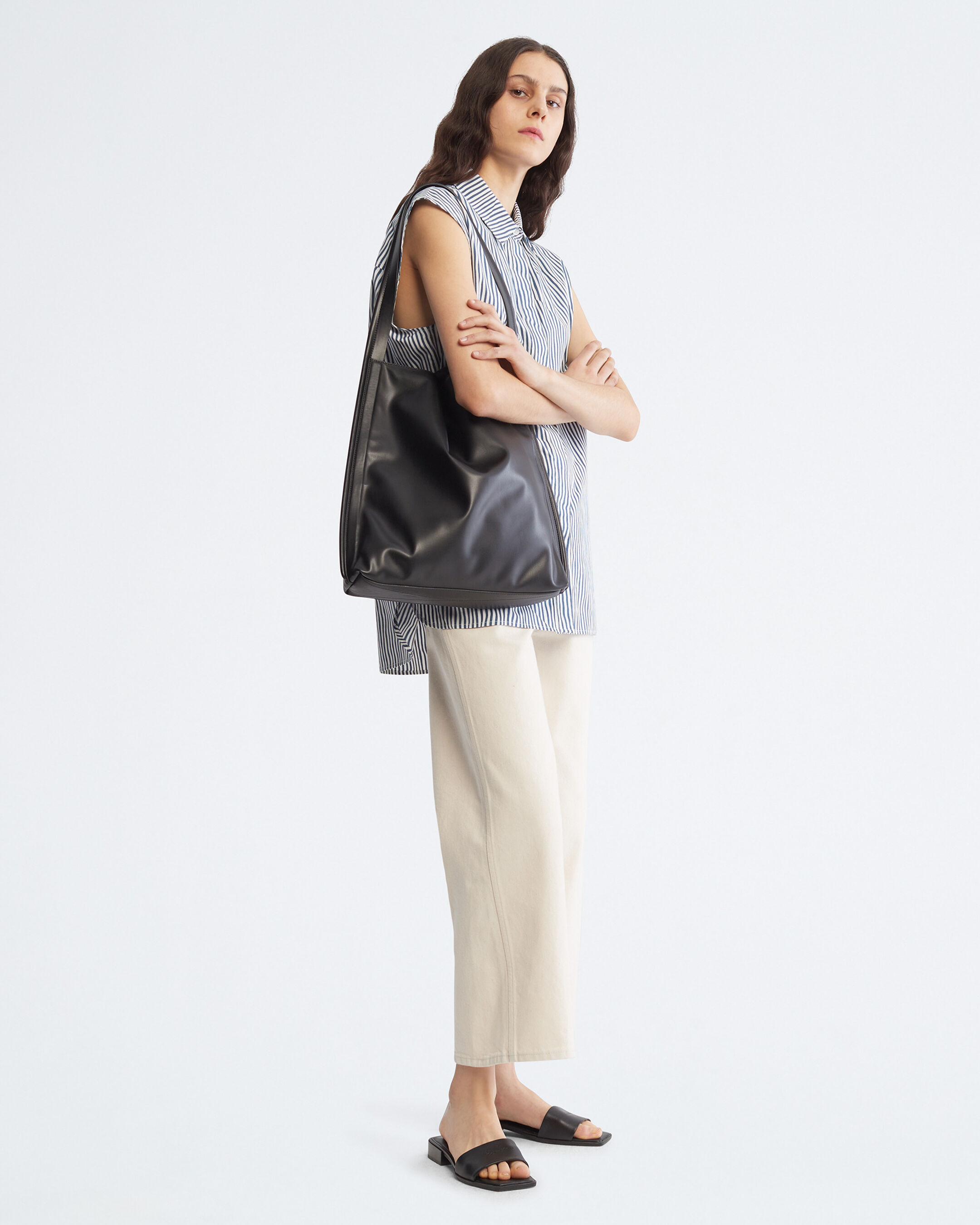 CK Modern Large Shopping Tote black Calvin Klein Singapore