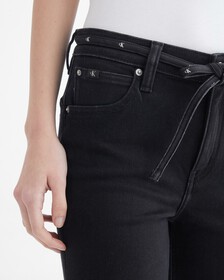 HIGH RISE SLIM BOOTCUT BODY JEANS, Washed Black Hem Embro, hi-res