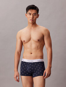 Icon Cotton Stretch Trunks 3 Pack, Misty Grey/DIAMOND LOGO SHORELINE/Punch Pink, hi-res