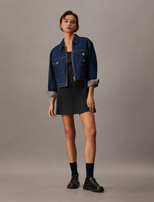Rib Knit Baby Mini Dress, Ck Black, hi-res