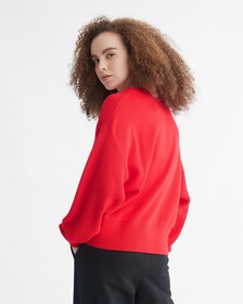 YEAR OF THE RABBIT ORGANIC COTTON PULLOVER JUMPER, FLAME SCARLET, hi-res
