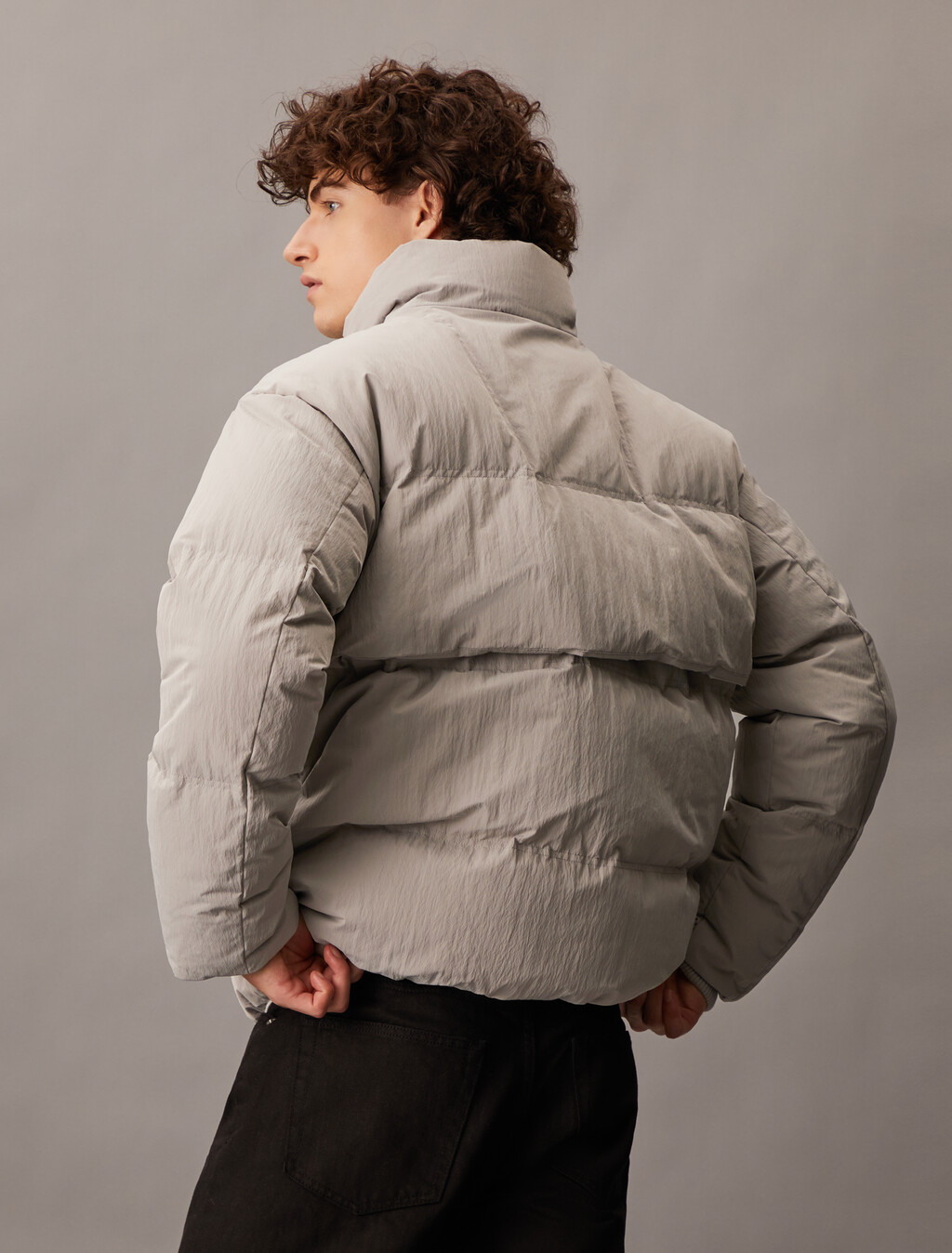 Packable Down Jacket, Flint Gray, hi-res