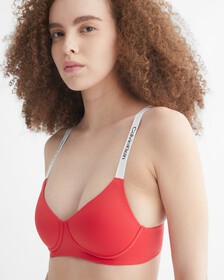 TAILORED LOGO LIGHTLY LINED WIREFREE BRA, Exact, hi-res