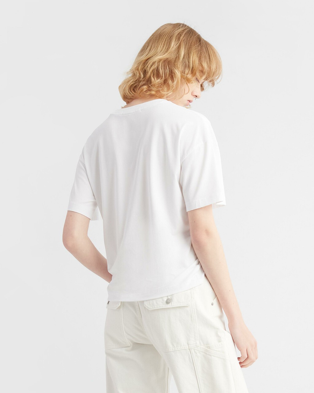 MOVEMENTS TEE WITH GATHERED HEM, Bright White, hi-res
