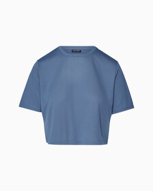 Cropped Gym T-shirt, CERAMIC BLUE, hi-res