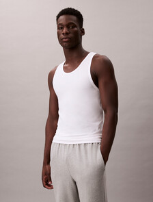 Cotton Microfiber Stretch 三件組背心, WHITE, hi-res