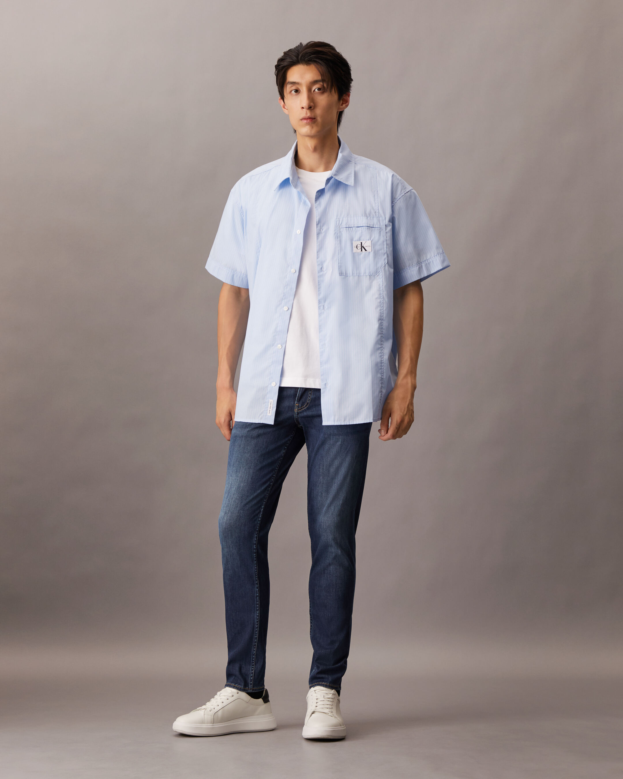 37.5 Bi Stretch Body Taper Jeans blue Calvin Klein Singapore
