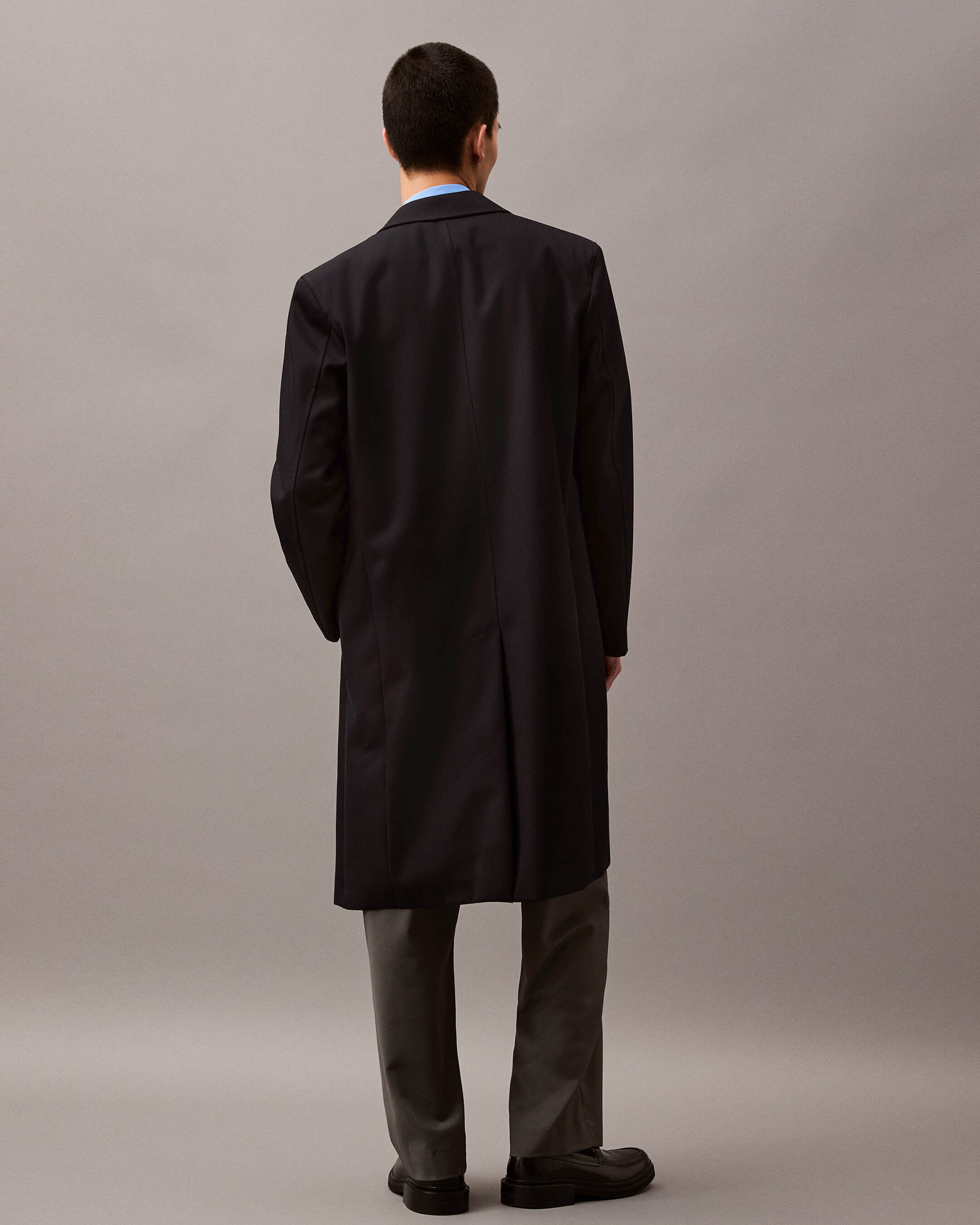 Wool Twill Car Coat blue Calvin Klein Singapore