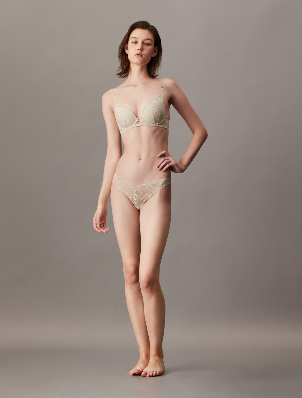 CK Black Sequin Push Up Plunge Bra, COCOON, hi-res