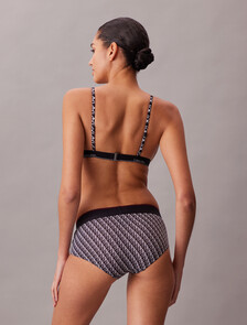 Triangle Bikini Top - CK Icon, 20242 ICON COTTON EMBLEM+BLACK, hi-res