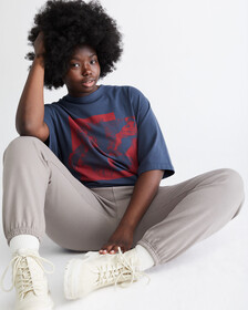 STANDARDS FLORAL COLLAGE GRAPHIC T-SHIRT, INK-410PPK, hi-res