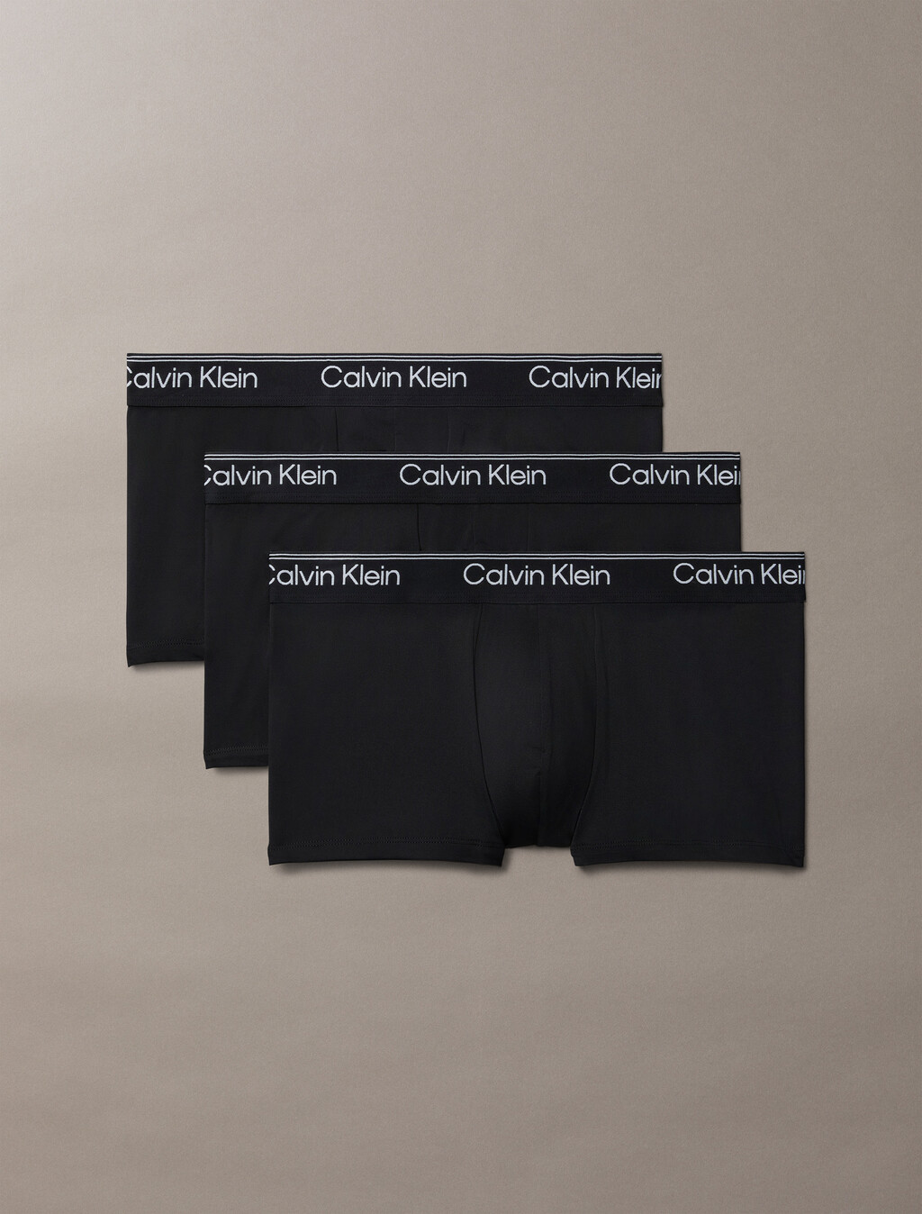 3 Pack Low Rise Trunks - Microfibre Stretch, 3 BLACK, hi-res