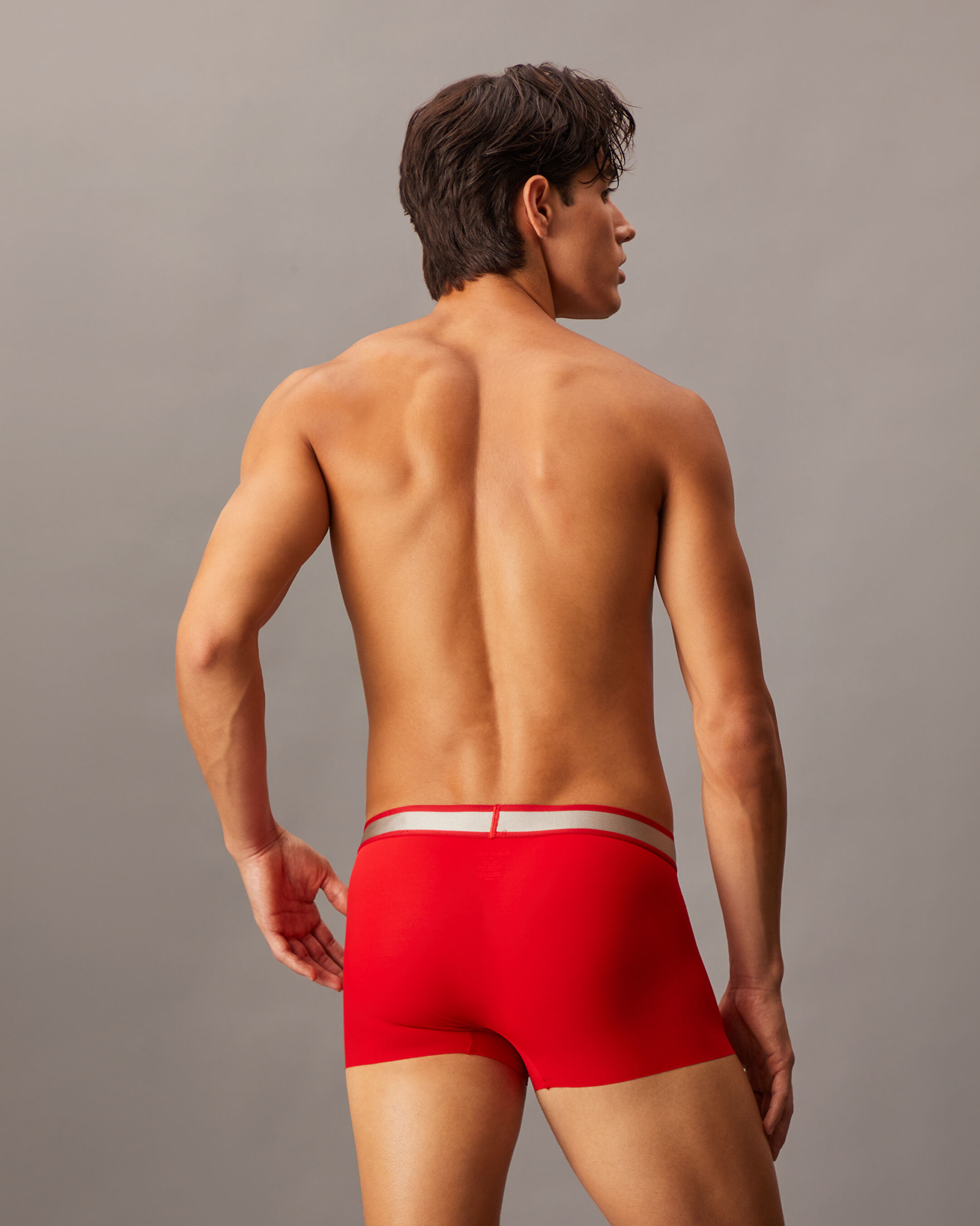 Tonal Logo Microfiber Low Rise Trunks red Calvin Klein Singapore