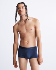 CK Black Ultra Soft Cashmere Low Rise Trunks, Blue Shadow, hi-res