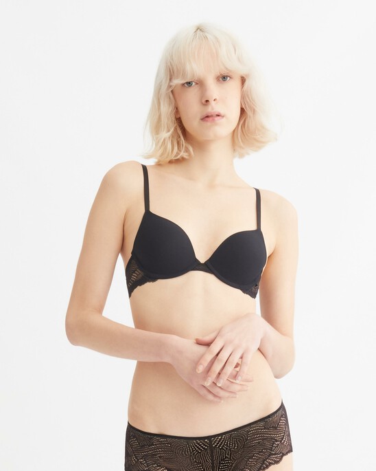 SCALLOPED LACE LIGHTLY LINED DEMI BRA