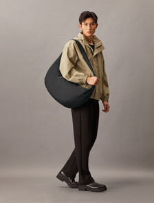 Pinched XL Hobo Bag, Black, hi-res