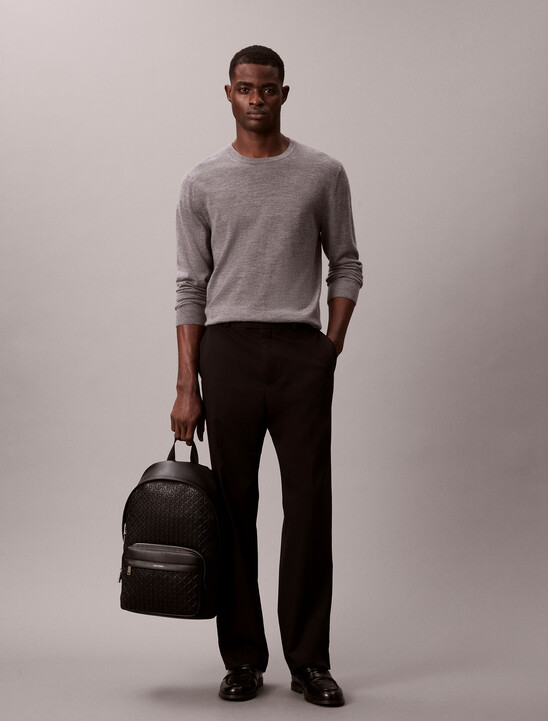Embossed Allover Monogram Backpack