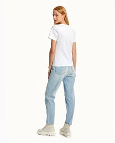 Shrunken Institutional Logo Tee, Bright White, hi-res