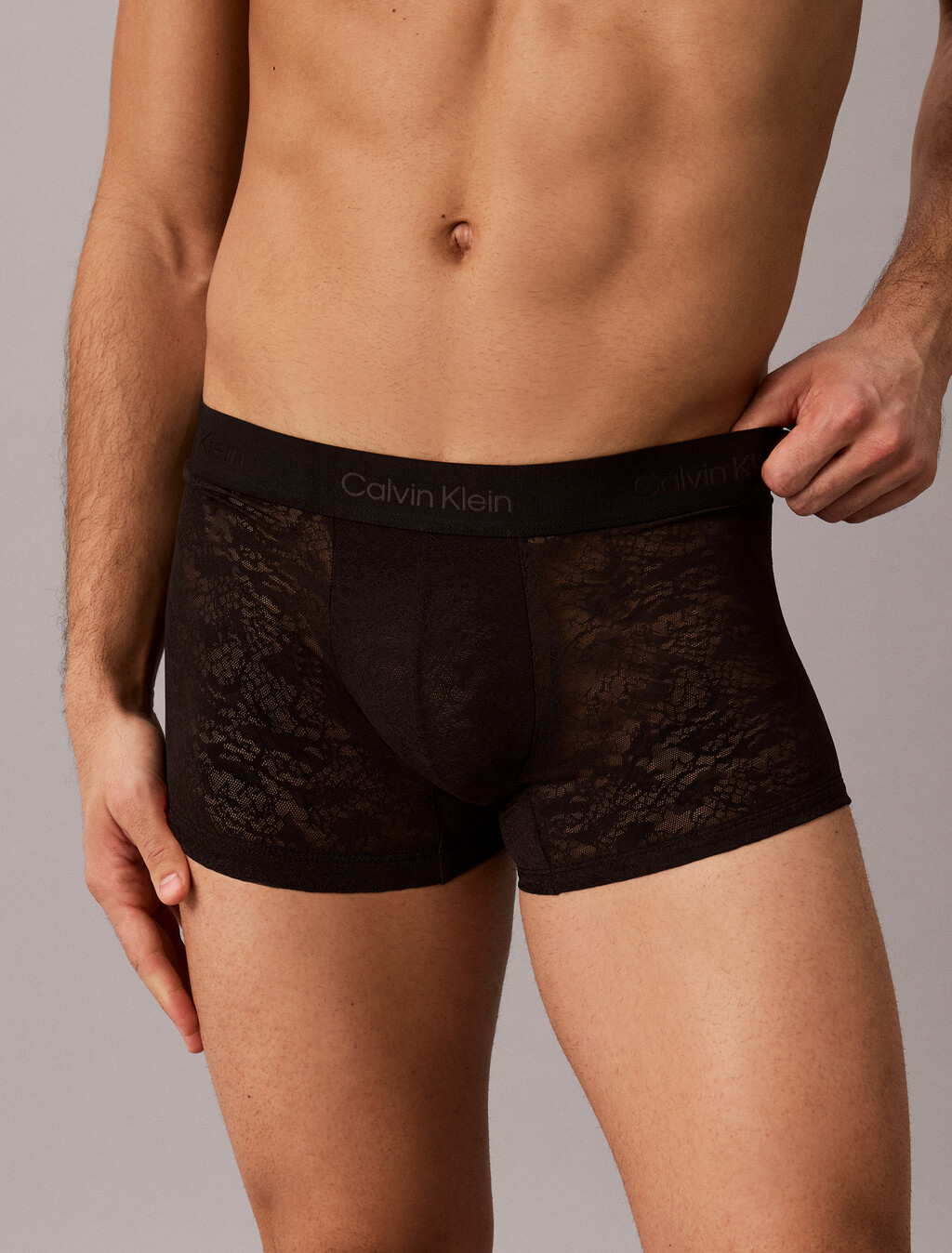 Low Rise Trunks - Sculpt Lace, Black, hi-res