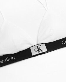 CALVIN KLEIN 1996 LIGHTLY LINED TRIANGLE BRA, White, hi-res