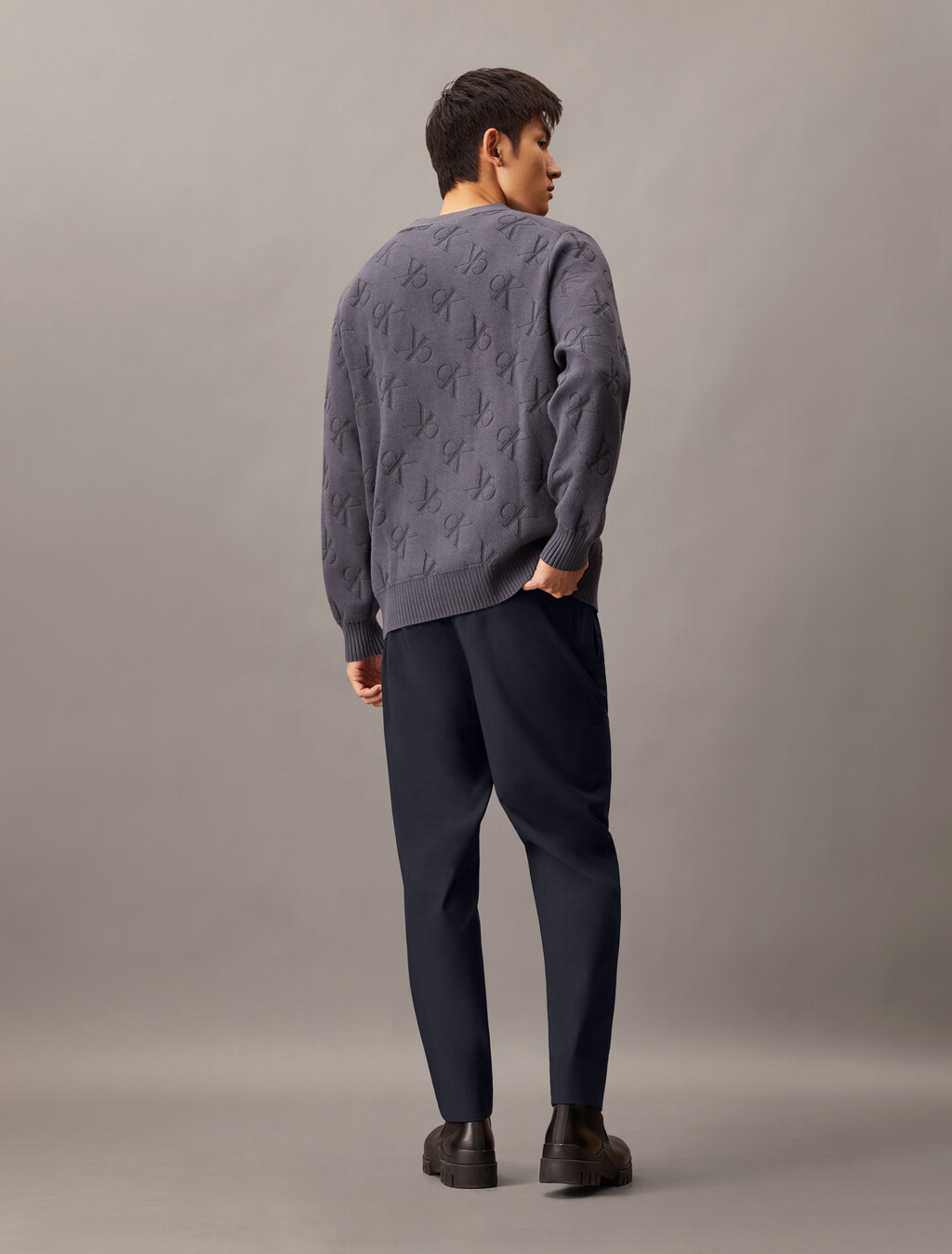 Tailored Pull On Trousers, Dark Sapphire, hi-res