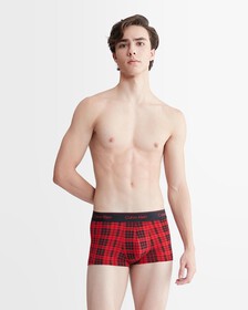 Modern Cotton Holiday Trunk, SCOTTISH PLAID_ROUGE/SUNDRIED TOMATO, hi-res