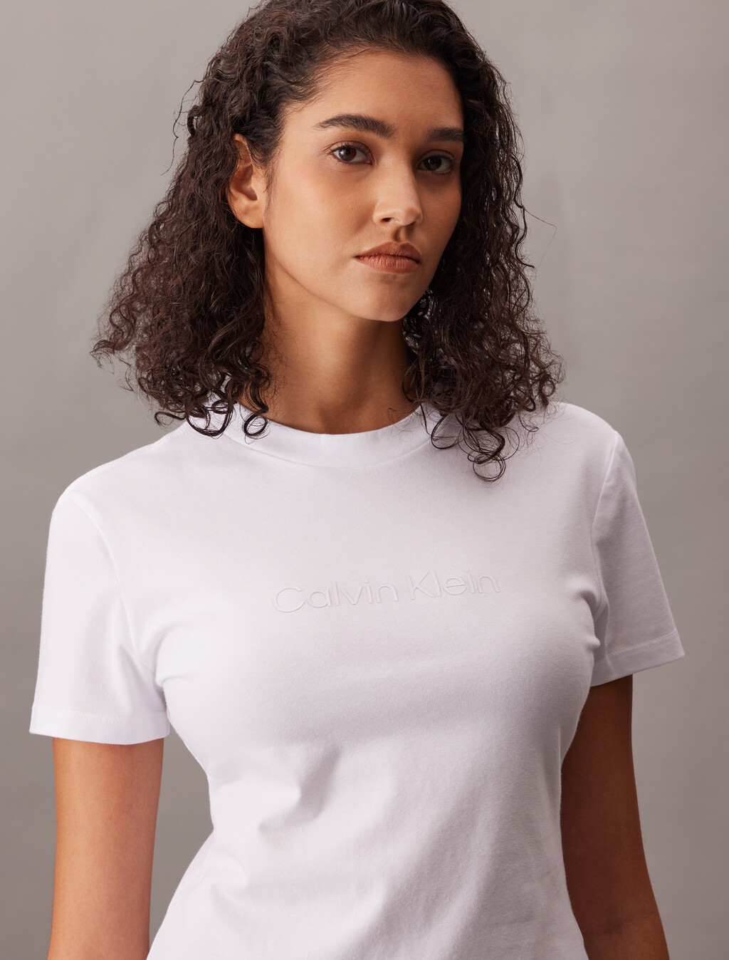 Slim Fit Logo Tee, Brilliant White, hi-res