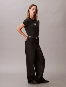 CK Logo Jersey Slim Tee, Black, hi-res