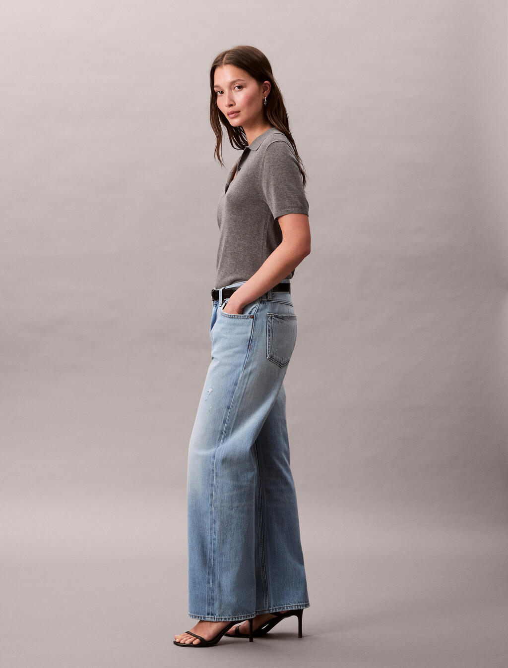 Relaxed 90's Distressed Jeans, HUNTINGTON, hi-res