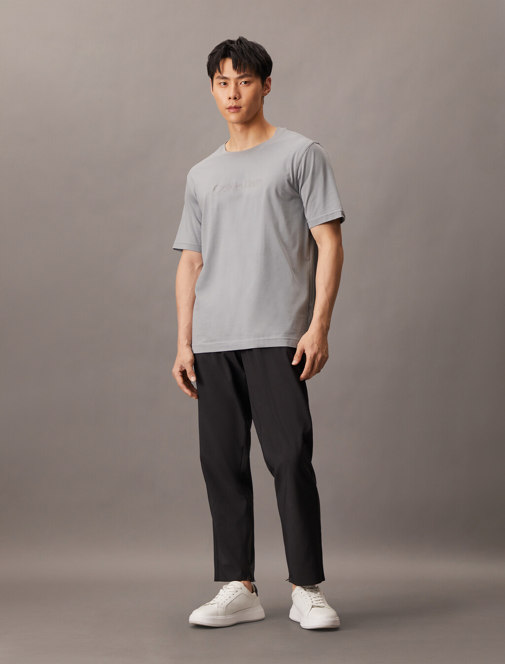 Essential Logo Short Sleeve Tee, Sleet, hi-res