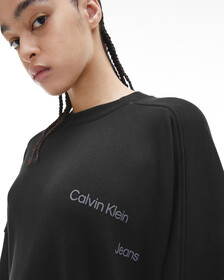 GENDER FLUID DISRUPTED LOGO SWEATSHIRT, Ck Black, hi-res