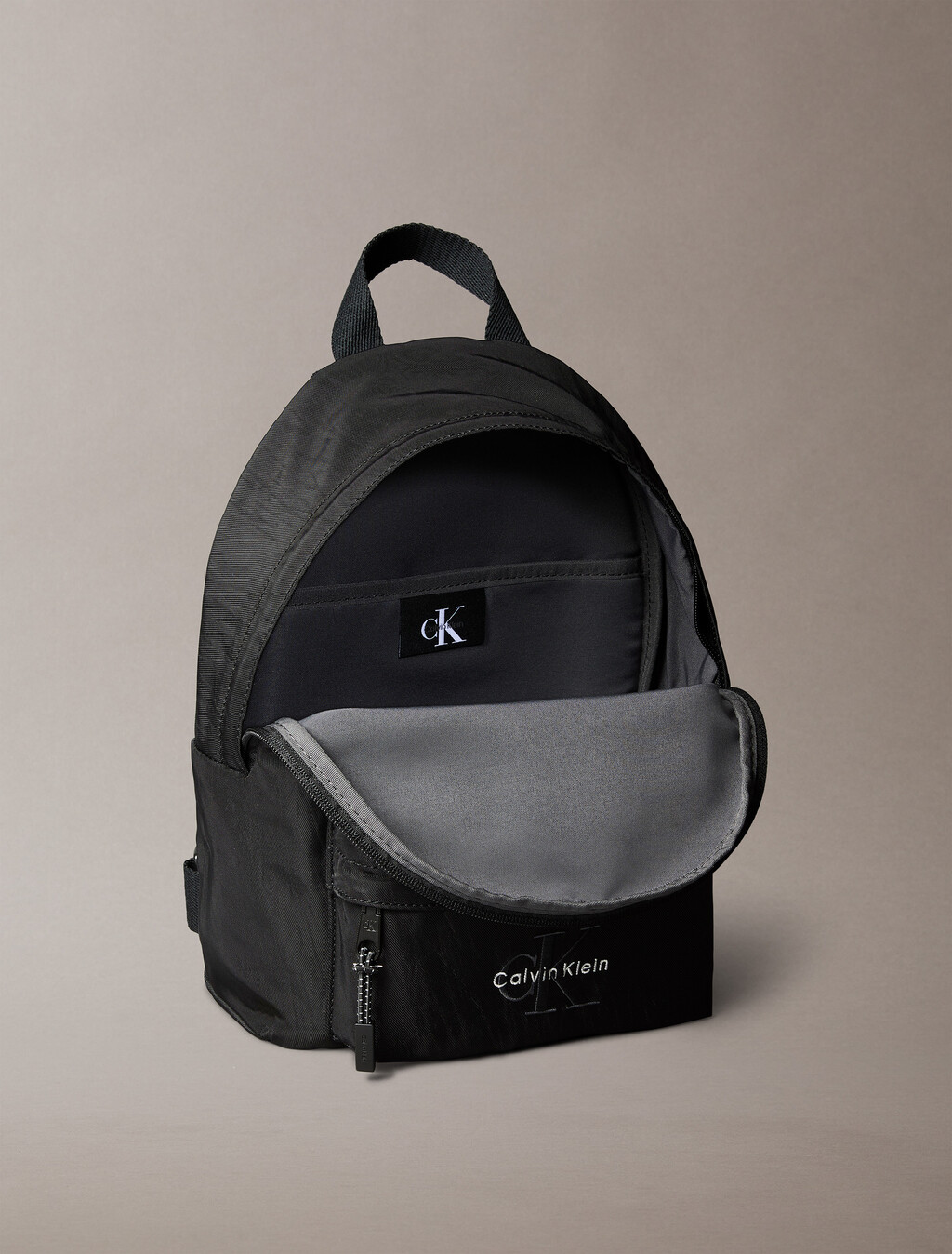 Small Round Backpack, Black, hi-res