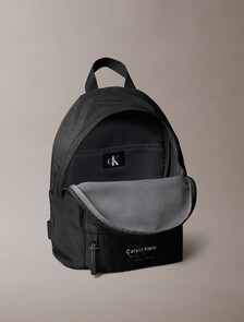 Small Round Backpack, Black, hi-res