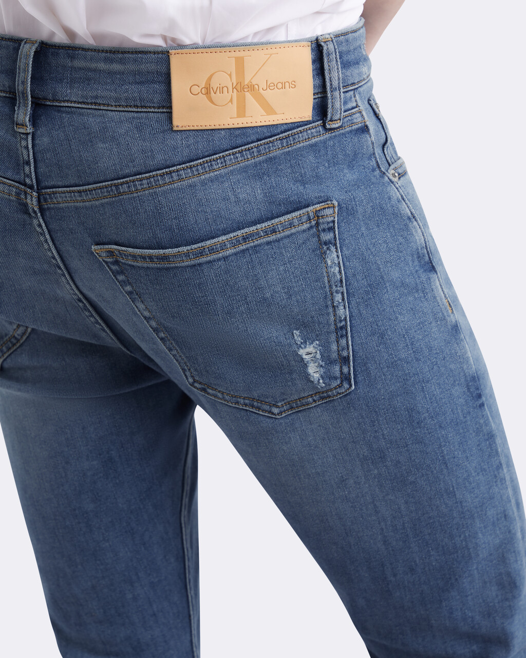 Italian Denim Modern Taper Jeans, 206 MEDIUM BLUE, hi-res